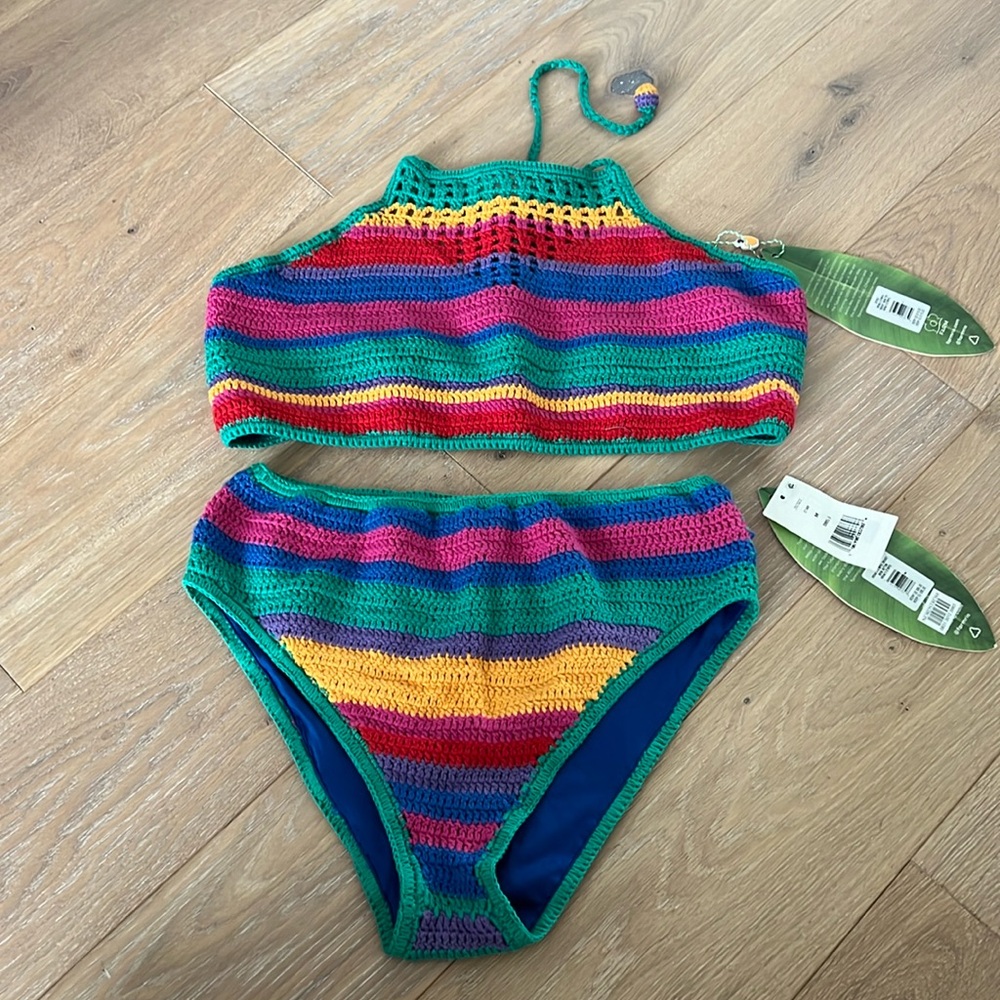 NWT Farm Rio crocheted Swimsuit